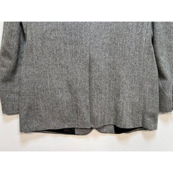 Hil & Archer Mens Wool Herringbone Blazer Coat Jacket 44R Gray Formal Classic - Picture 13 of 13